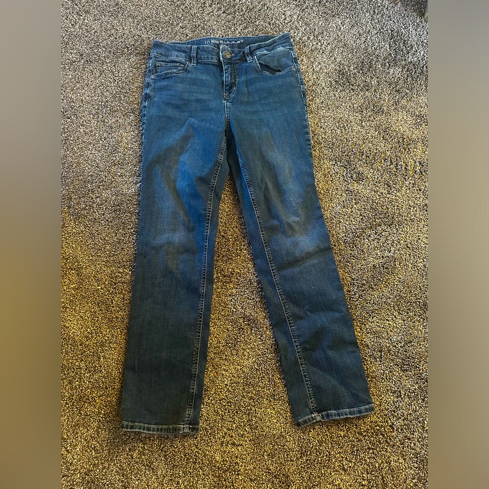 Maurice’s straight leg jeans women’s size 10 short medium wash these are M jeans